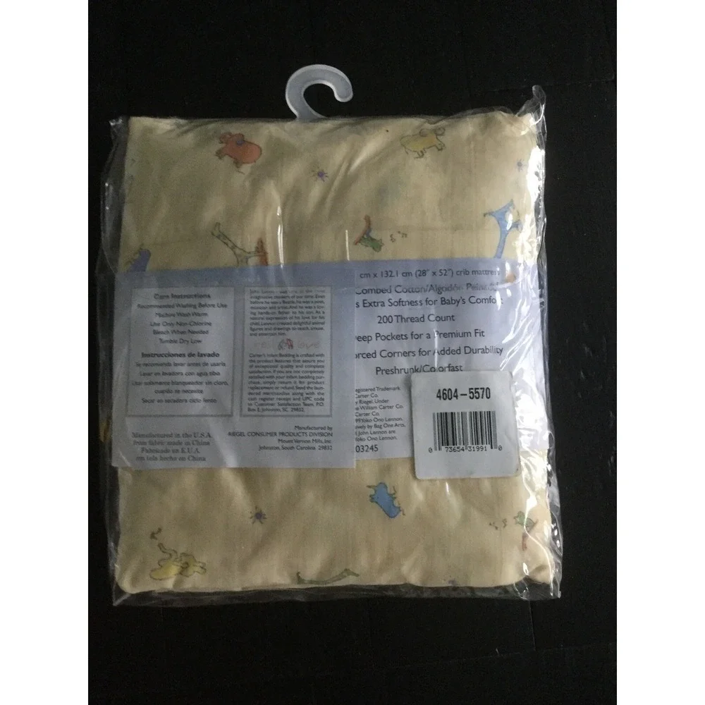 New‎ Vintage Carters Real Love John Lennon Crib Sheet (E13) A